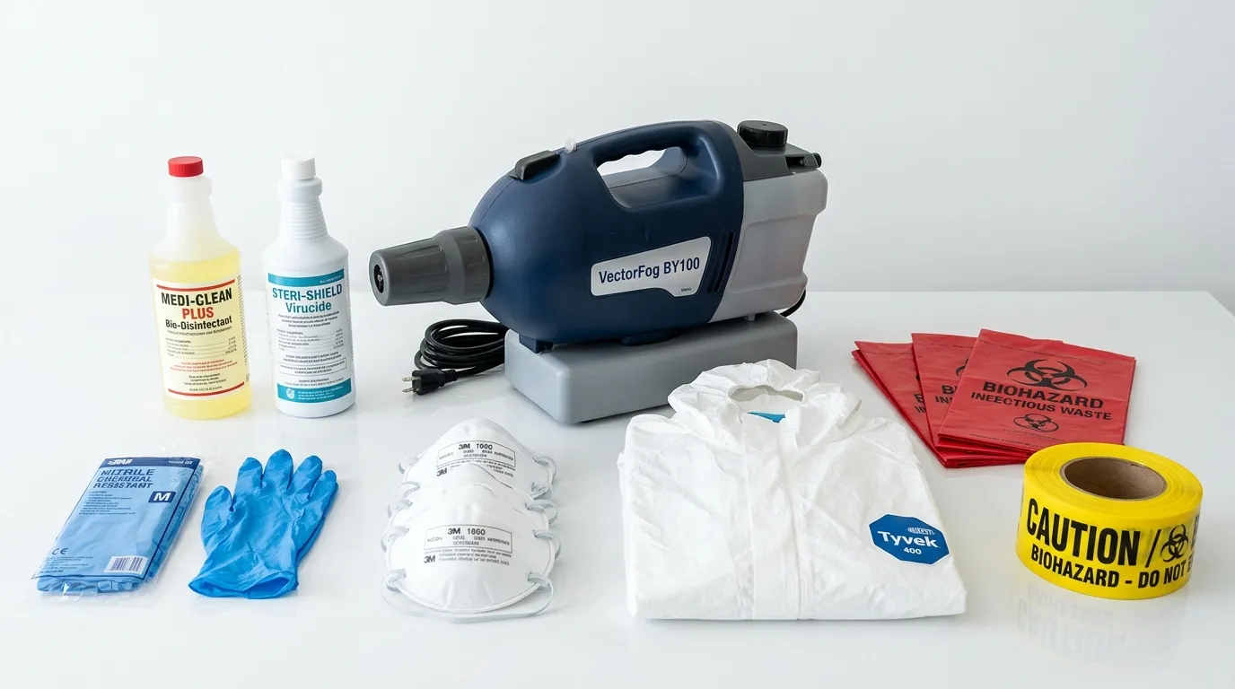 Professional biohazard remediation crew working in Floral City